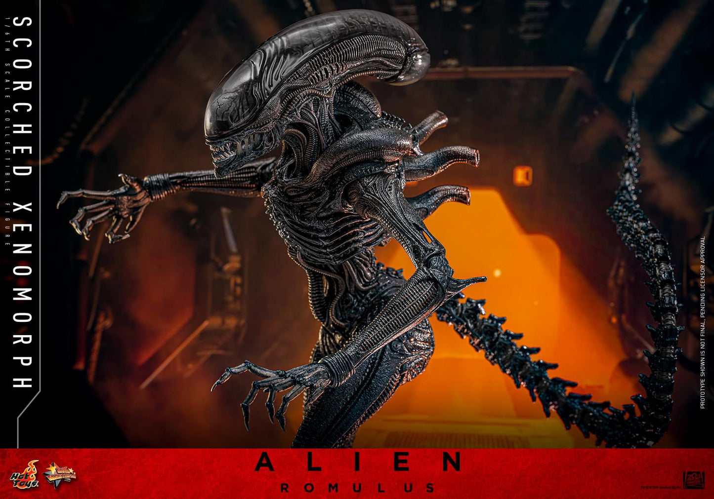 Preventa Figura Scorched Xenomorph - Alien: Romulus marca Hot Toys MMS784 escala 1/6