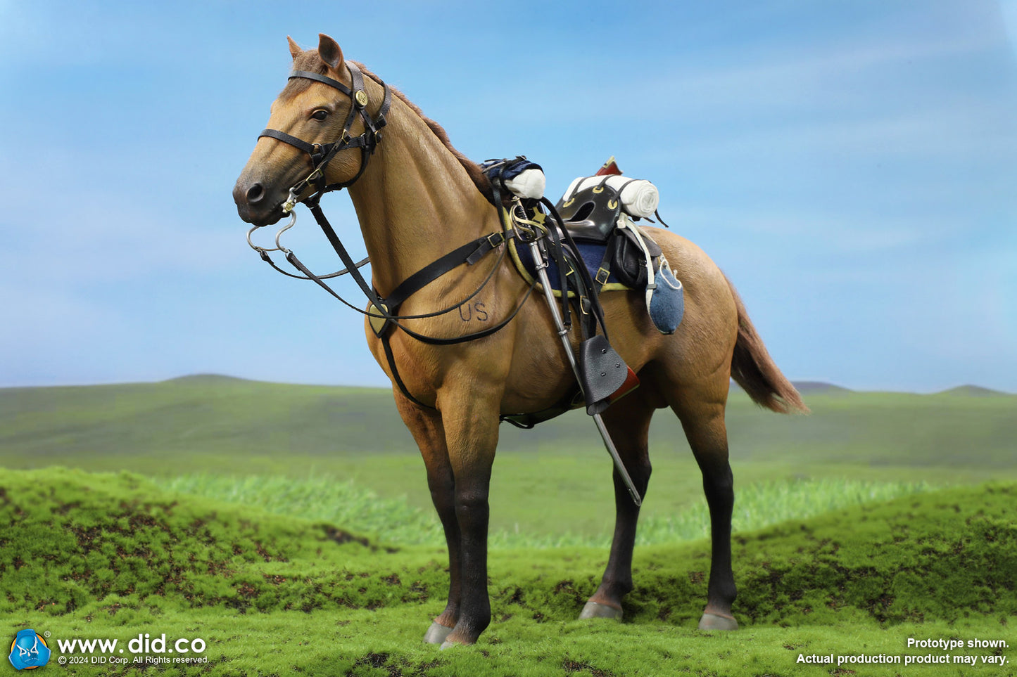 Pedido Figura Caballo de Guerra Marrón (de pie) / Brown War Horse (Standing) - U.S. Civil War marca DID E60076 escala 1/6