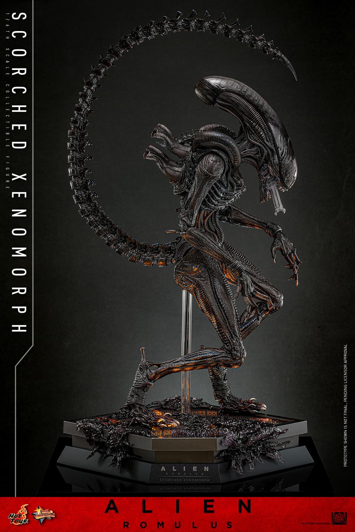 Preventa Figura Scorched Xenomorph - Alien: Romulus marca Hot Toys MMS784 escala 1/6