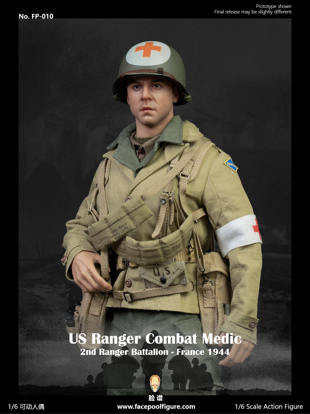 Pedido Figura WWII US Ranger Combat Medic - France 1944 marca Facepool FP-010 escala 1/6