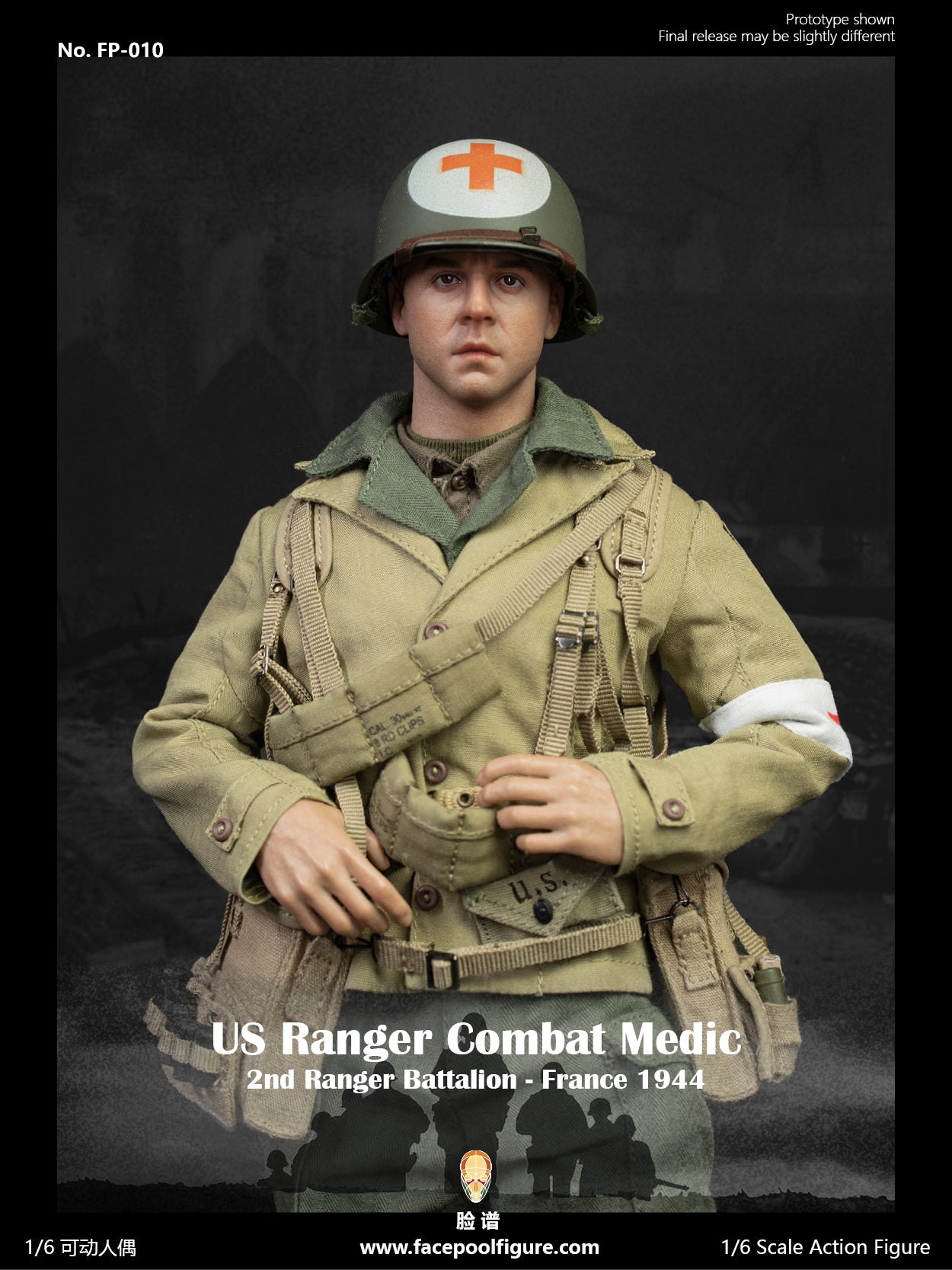 Pedido Figura WWII US Ranger Combat Medic - France 1944 marca Facepool FP-010 escala 1/6