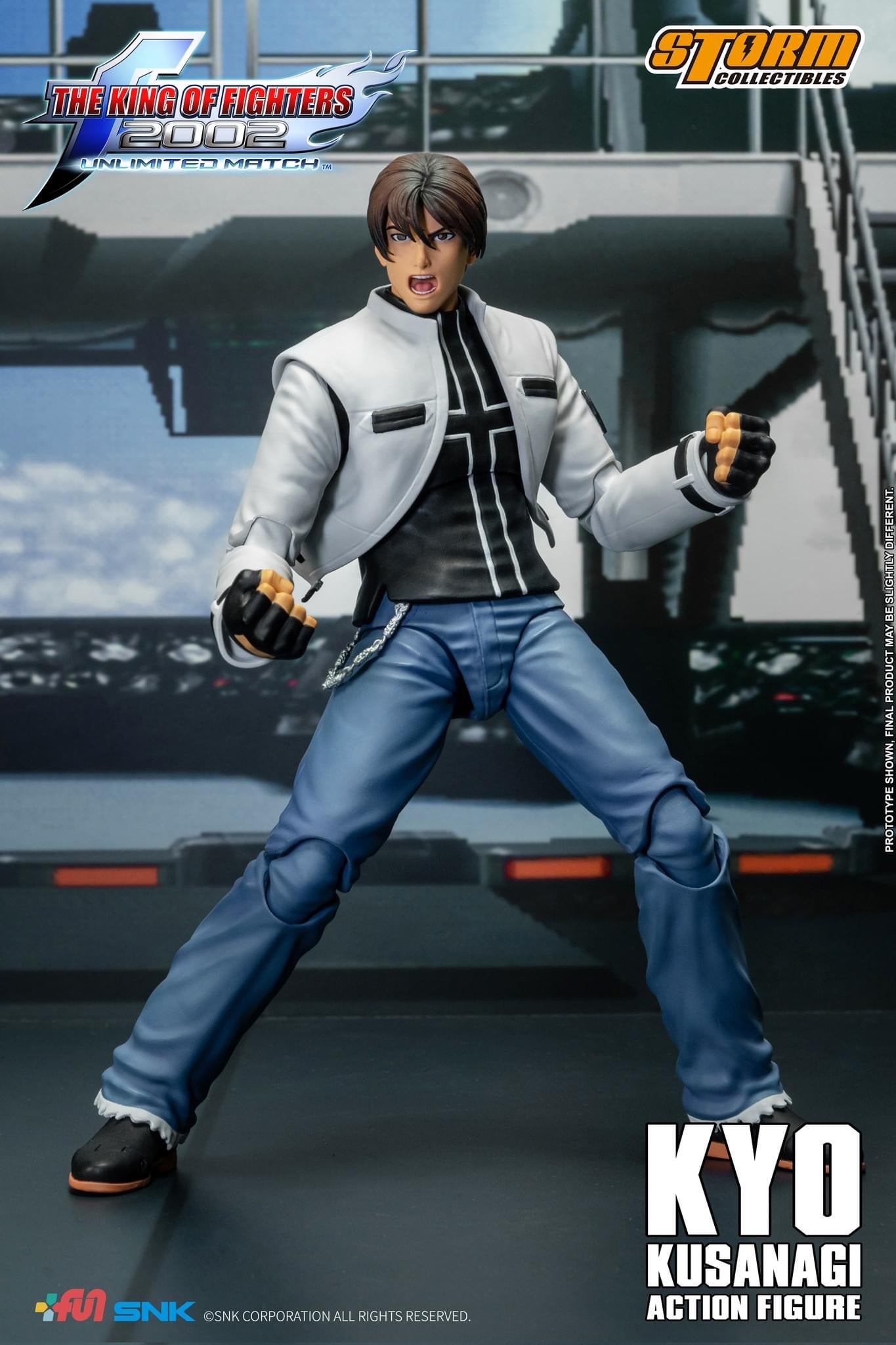 Pedido Figura Kyo Kusanagi - The King of Fighters 2002 Unlimited Match marca Storm Collectibles SKKF08 escala pequeña 1/12