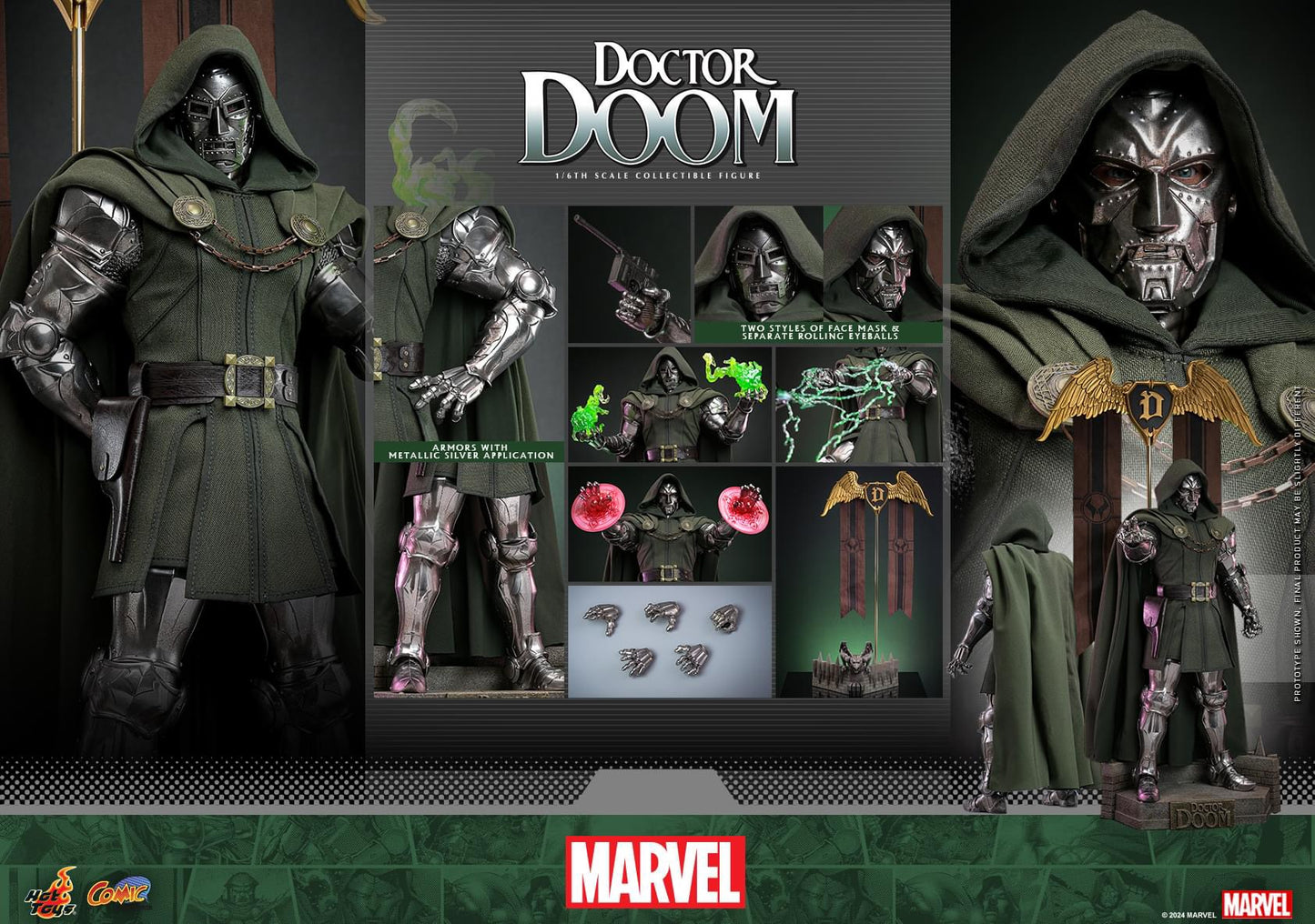 Preventa Figura Doctor Doom - Marvel Comics marca Hot Toys CMS022 escala 1/6