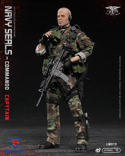 Preventa Figura Navy Seal Special Assault Team Captain marca CFToys LW019 escala pequeña 1/12