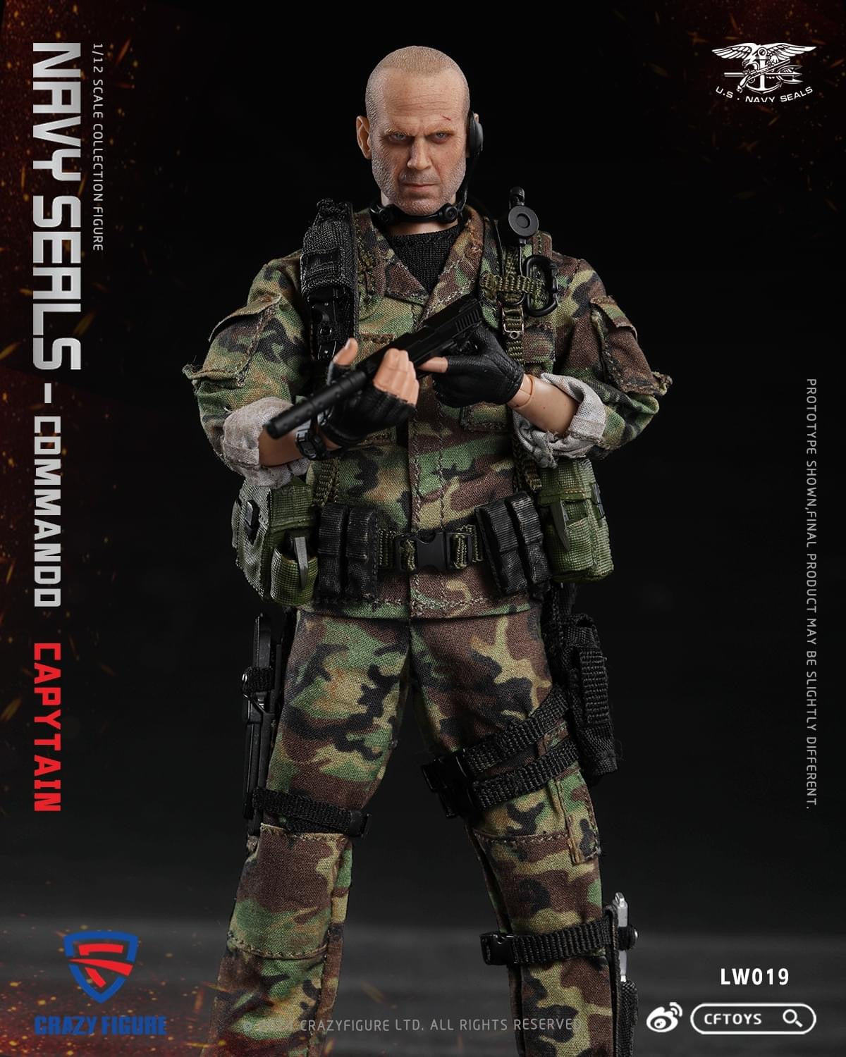 Preventa Figura Navy Seal Special Assault Team Captain marca CFToys LW019 escala pequeña 1/12