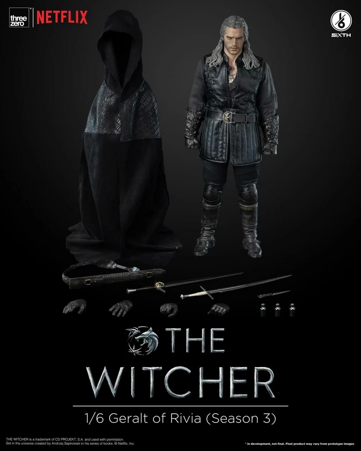 Pedido Figura The Witcher Geralt of Rivia (Season 3) Netflix marca Threezero 3Z0532 escala 1/6