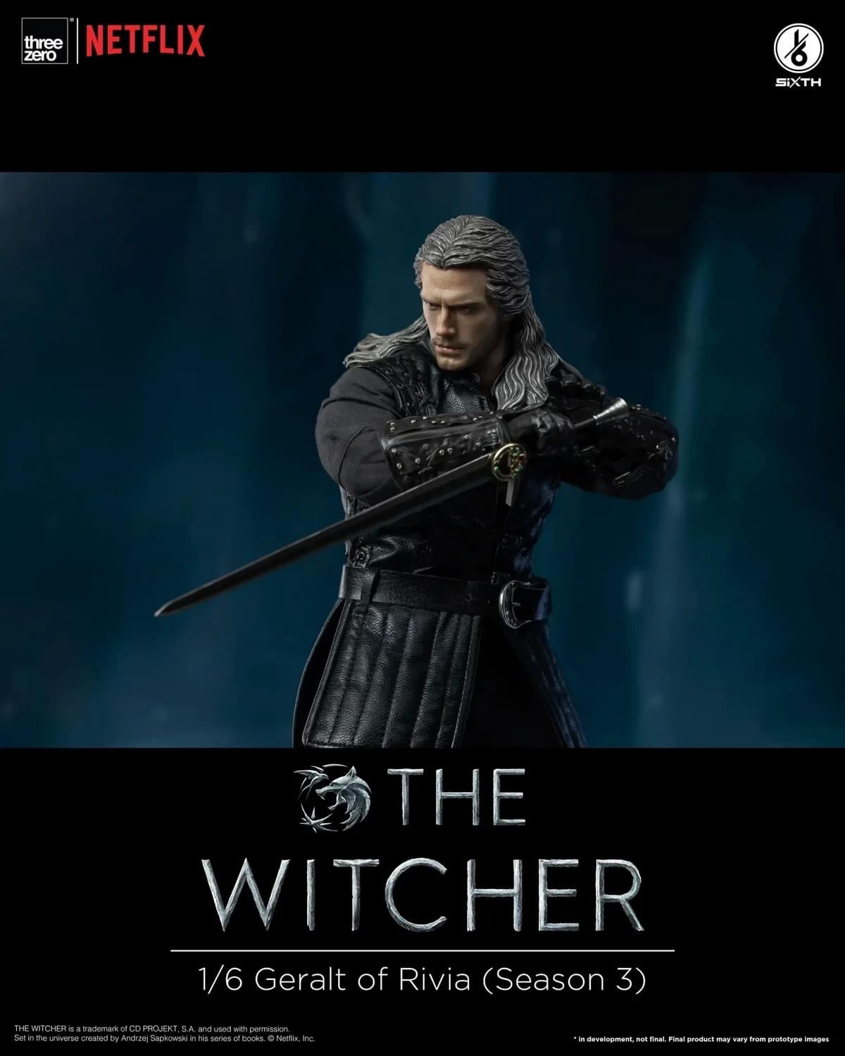 Pedido Figura The Witcher Geralt of Rivia (Season 3) Netflix marca Threezero 3Z0532 escala 1/6