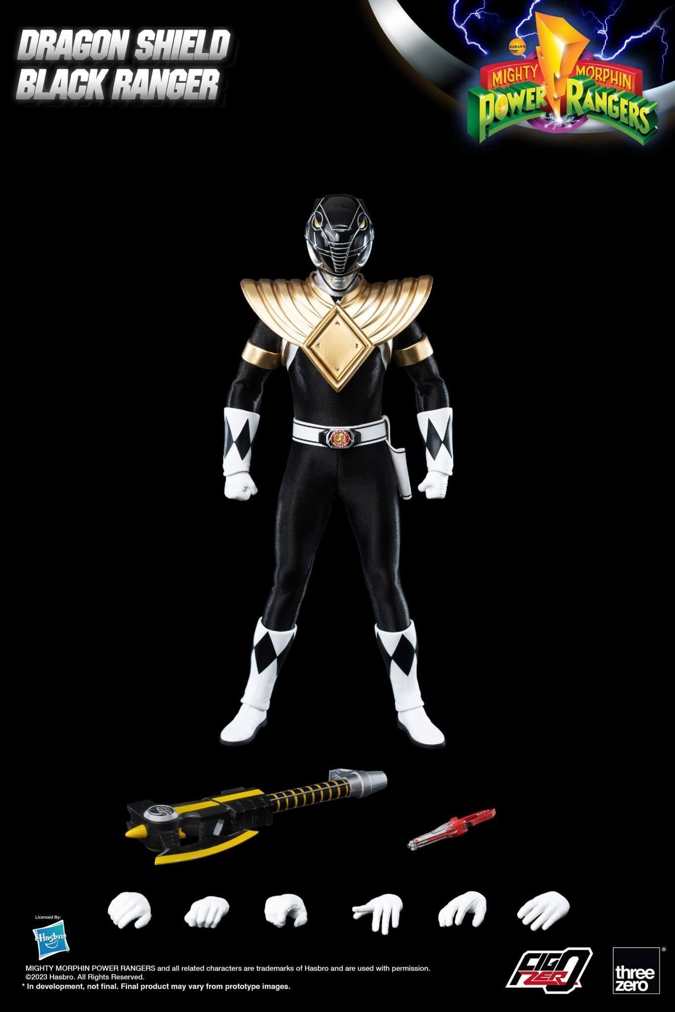 Pedido Figura Dragon Shield Black Ranger - Mighty Morphin Power Rangers - FigZero marca Threezero 3Z0591 escala 1/6