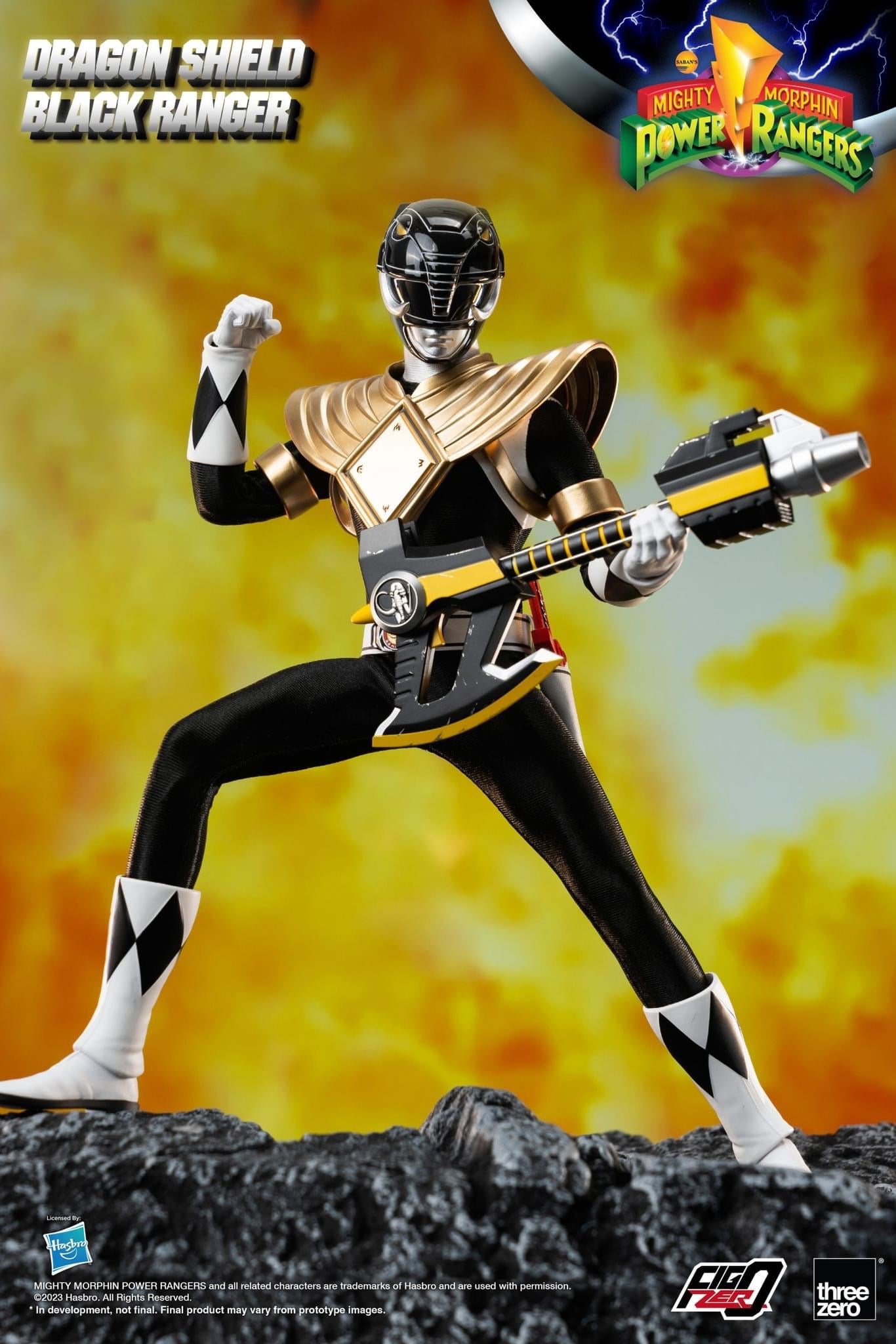 Pedido Figura Dragon Shield Black Ranger - Mighty Morphin Power Rangers - FigZero marca Threezero 3Z0591 escala 1/6