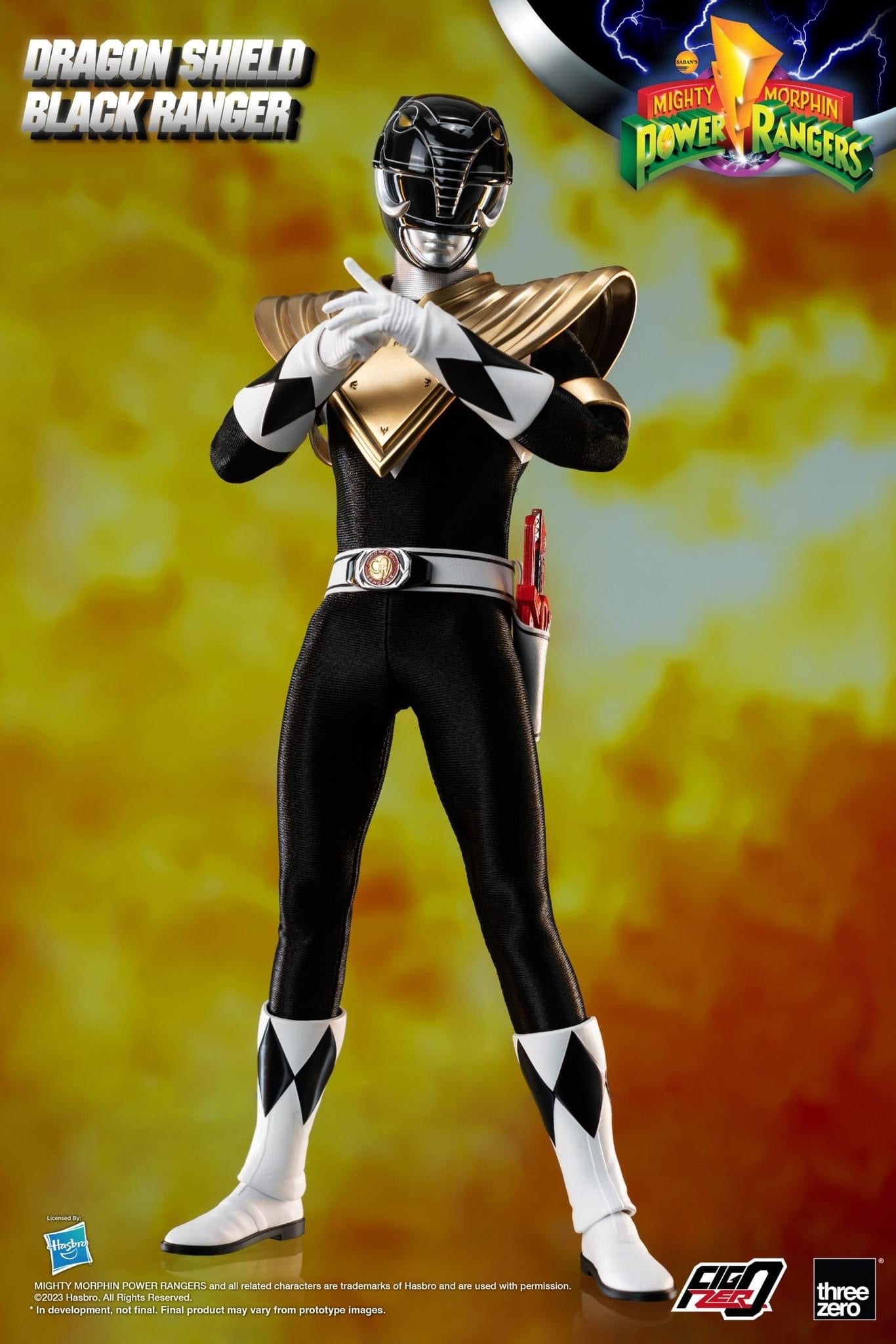 Pedido Figura Dragon Shield Black Ranger - Mighty Morphin Power Rangers - FigZero marca Threezero 3Z0591 escala 1/6