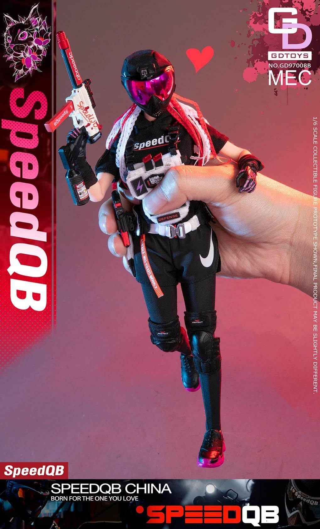 Preventa Figura SpeedQB Girl marca GDTOYS GD97008B escala 1/6