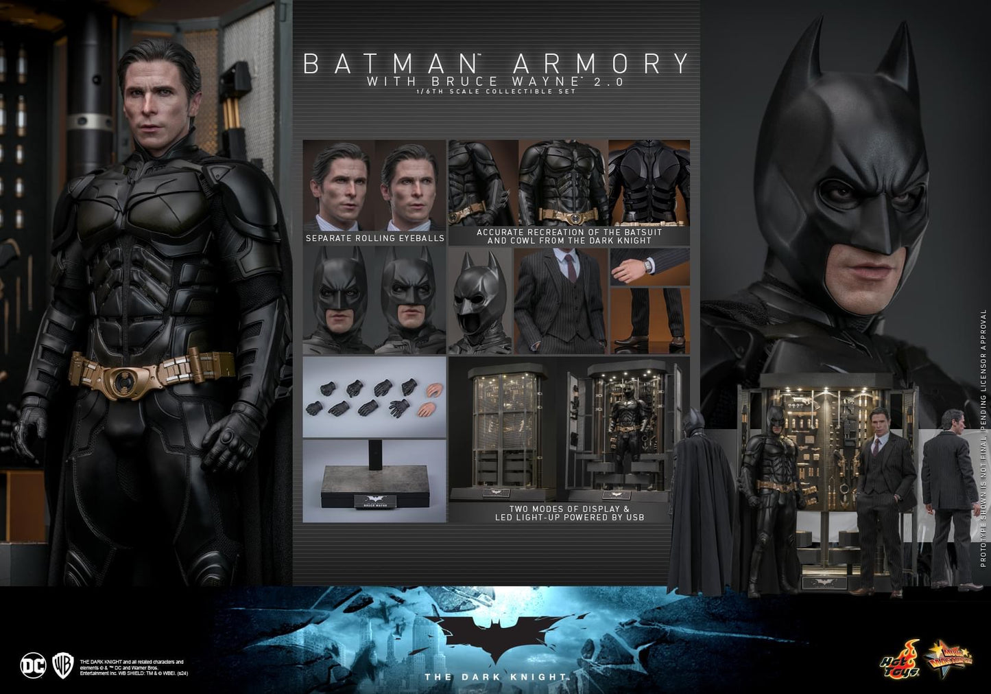 Preventa Figura Batman Armory con Bruce Wayne (2.0) - The Dark Knight marca Hot Toys MMS750 escala 1/6