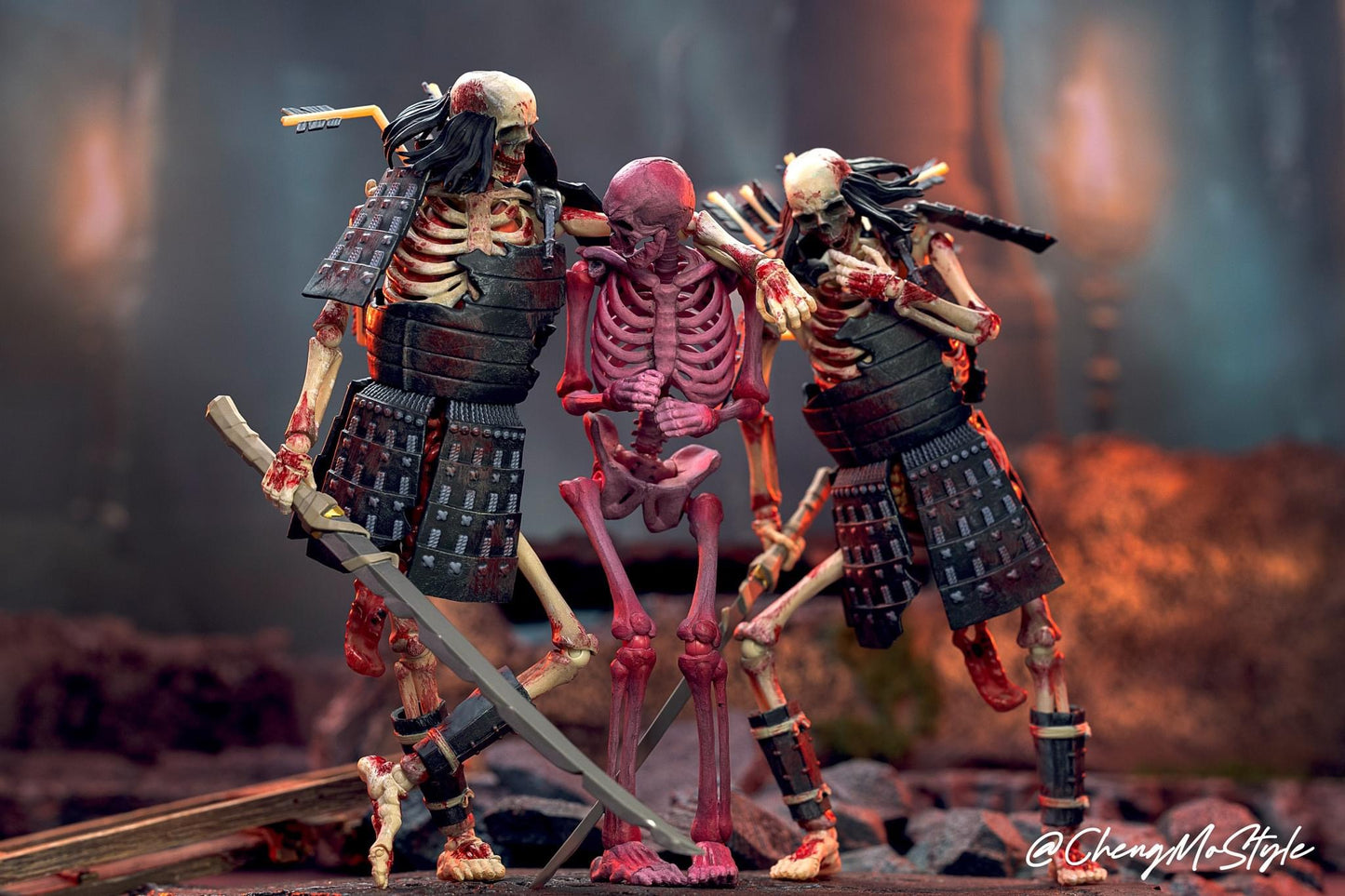 Pedido Figuras Skeleton Warriors (set 2 figuras) - Getsu Fuma Den: Undying Moon marca Storm Collectibles GFUD03 escala pequeña 1/12