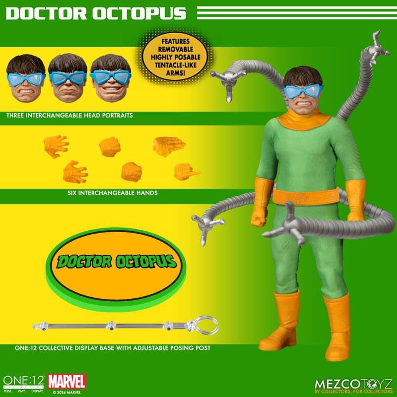 Preventa Figura Doctor Octopus - Marvel Comics One:12 Collective marca Mezco Toyz 76257 escala pequeña 1/12