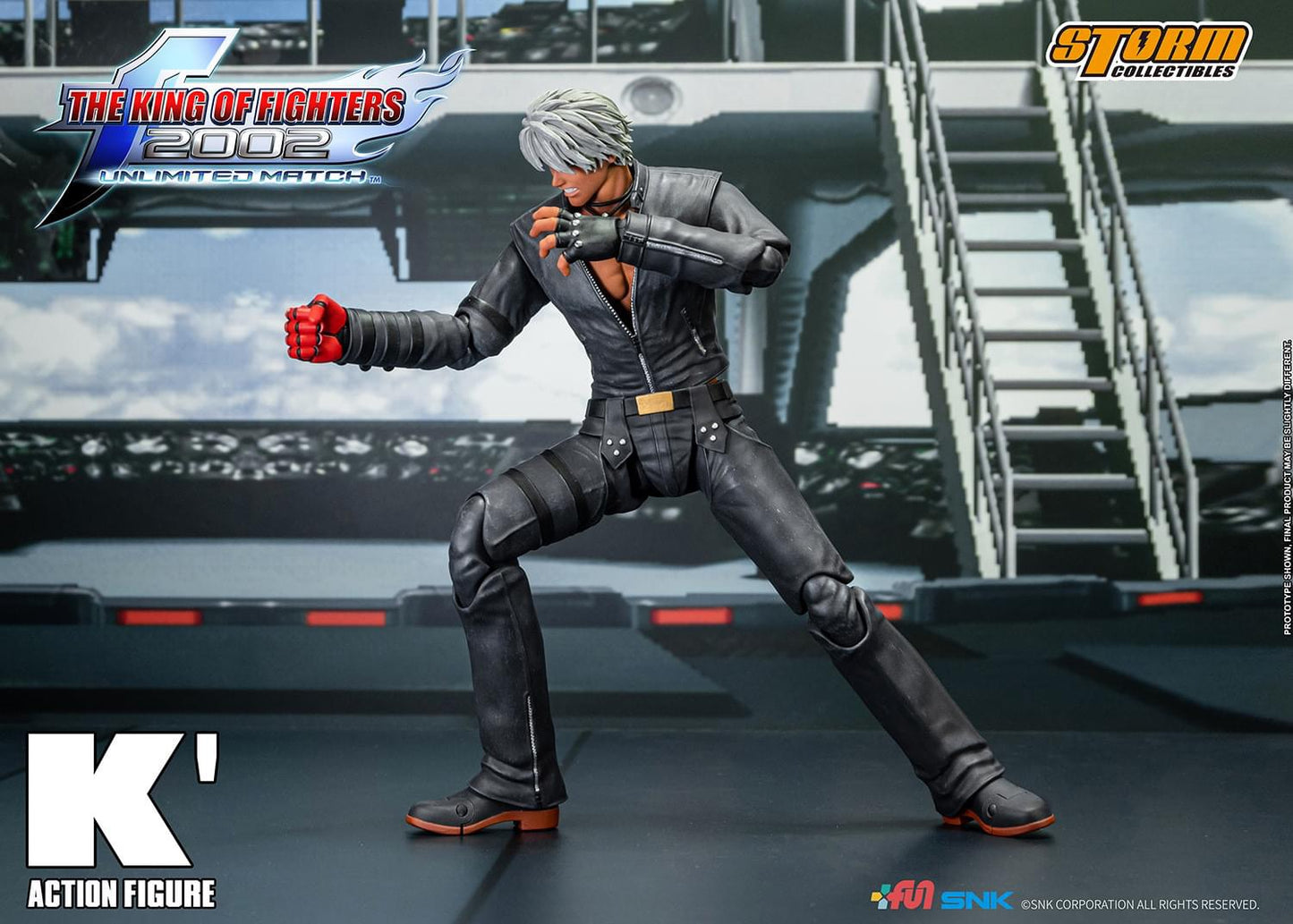 Preventa Figura K' - The King of Fighters 2002 Unlimited Match marca Storm Collectibles SKKF0 escala pequeña 1/12