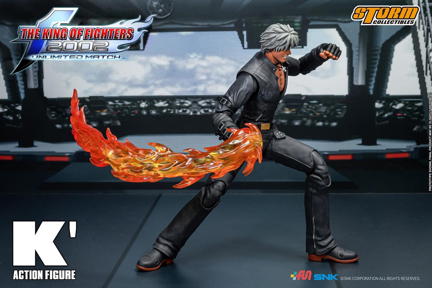 Preventa Figura K' - The King of Fighters 2002 Unlimited Match marca Storm Collectibles SKKF0 escala pequeña 1/12