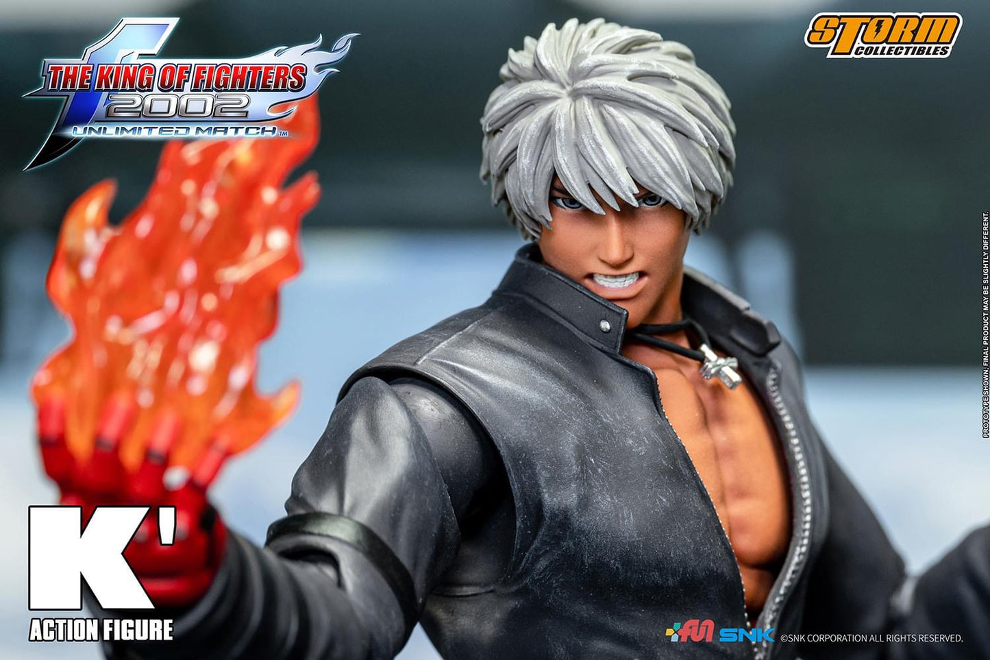 Preventa Figura K' - The King of Fighters 2002 Unlimited Match marca Storm Collectibles SKKF0 escala pequeña 1/12