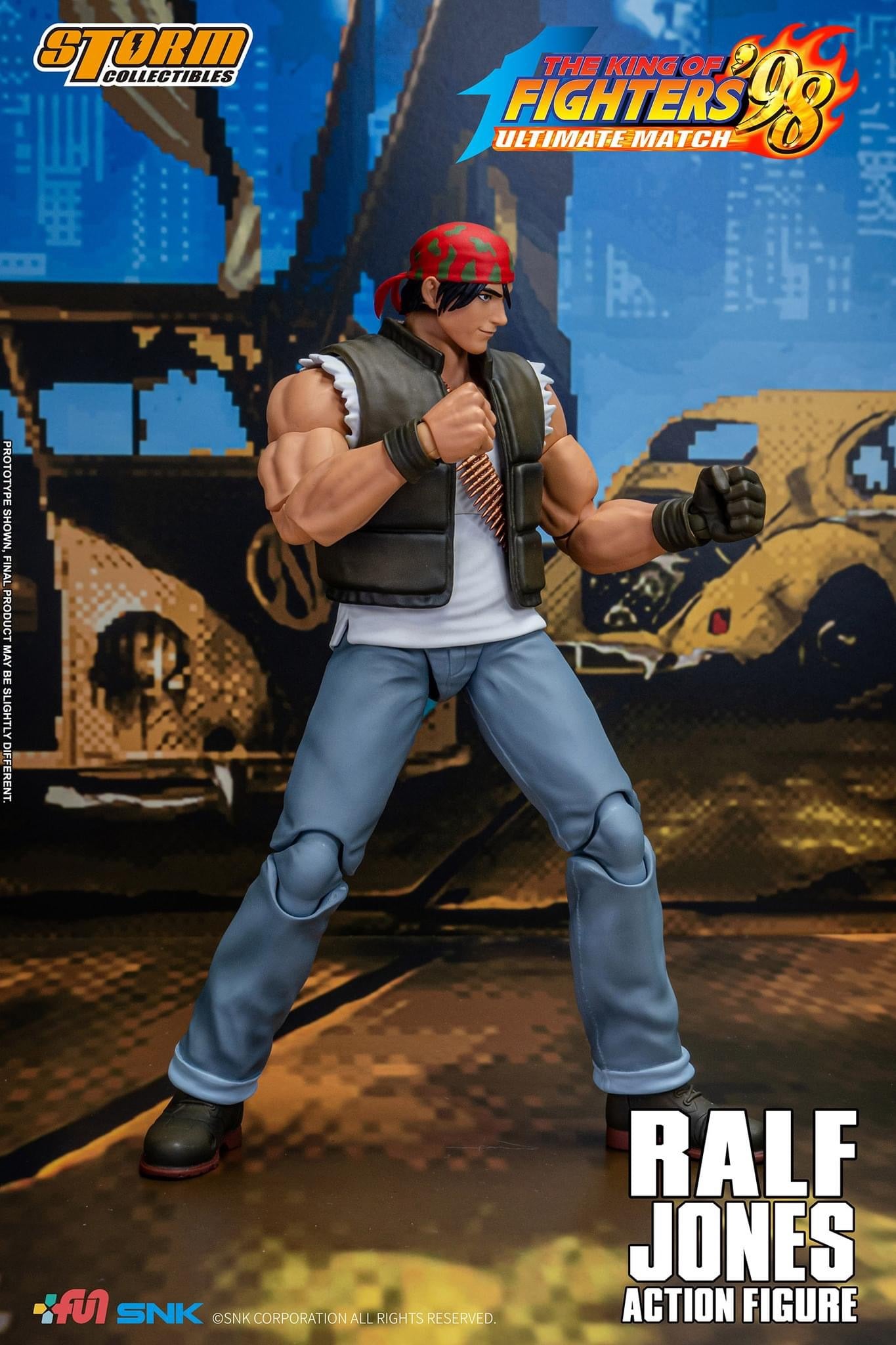 Preventa Figura Ralf Jones - The King of Fighters '98 Unlimited Match marca Storm Collectibles SKKF14 escala pequeña 1/12