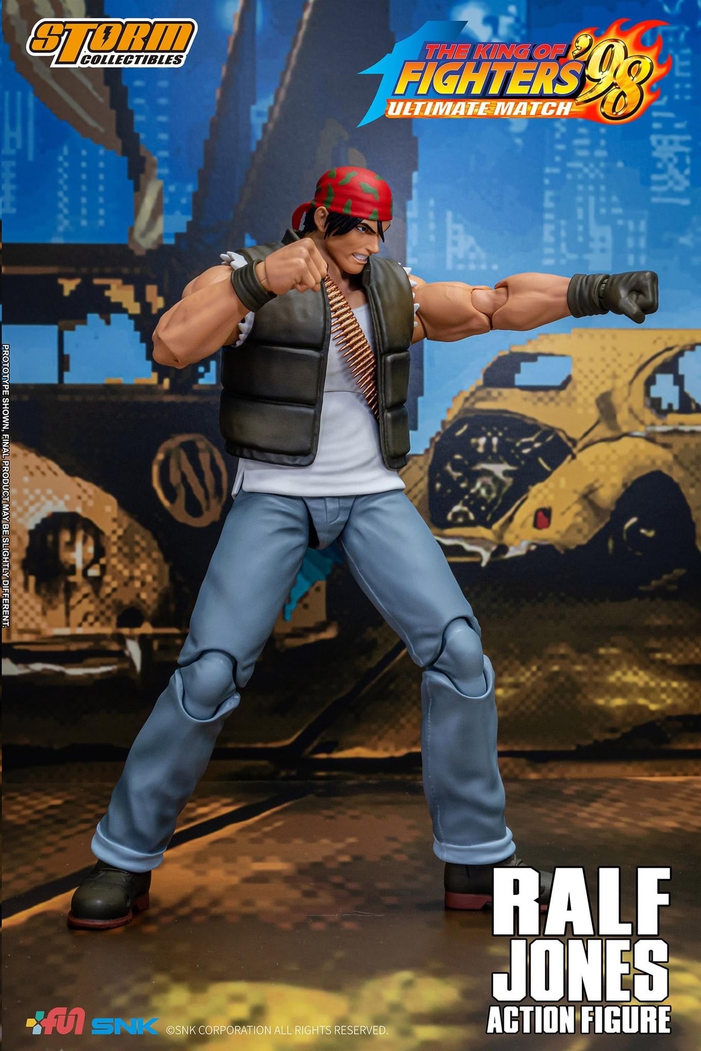 Preventa Figura Ralf Jones - The King of Fighters '98 Unlimited Match marca Storm Collectibles SKKF14 escala pequeña 1/12