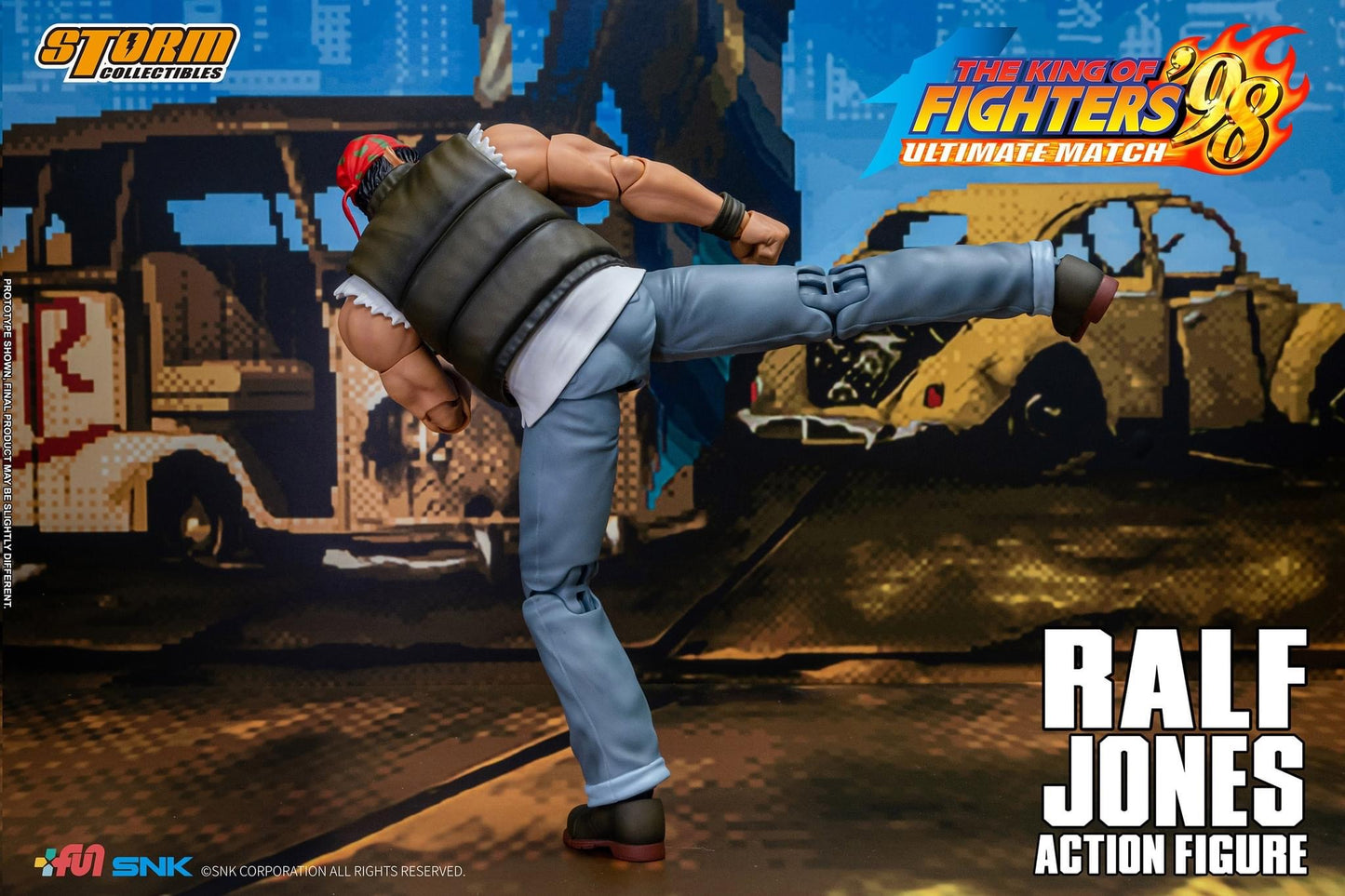 Preventa Figura Ralf Jones - The King of Fighters '98 Unlimited Match marca Storm Collectibles SKKF14 escala pequeña 1/12