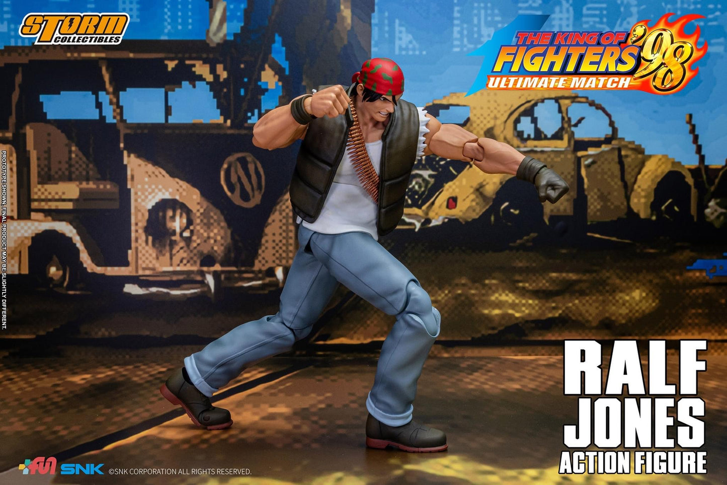 Preventa Figura Ralf Jones - The King of Fighters '98 Unlimited Match marca Storm Collectibles SKKF14 escala pequeña 1/12