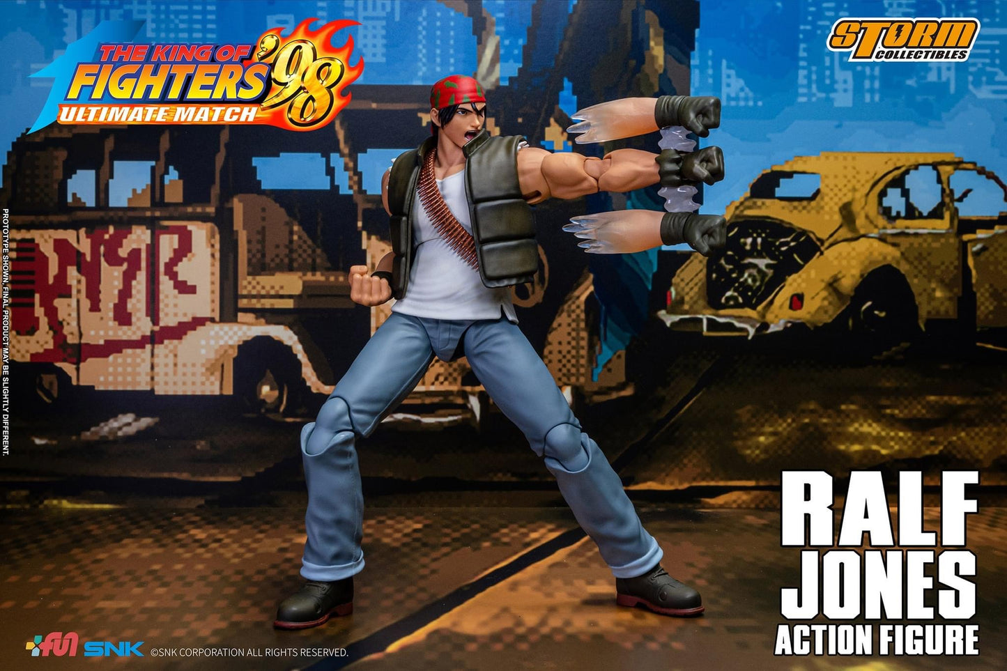 Preventa Figura Ralf Jones - The King of Fighters '98 Unlimited Match marca Storm Collectibles SKKF14 escala pequeña 1/12