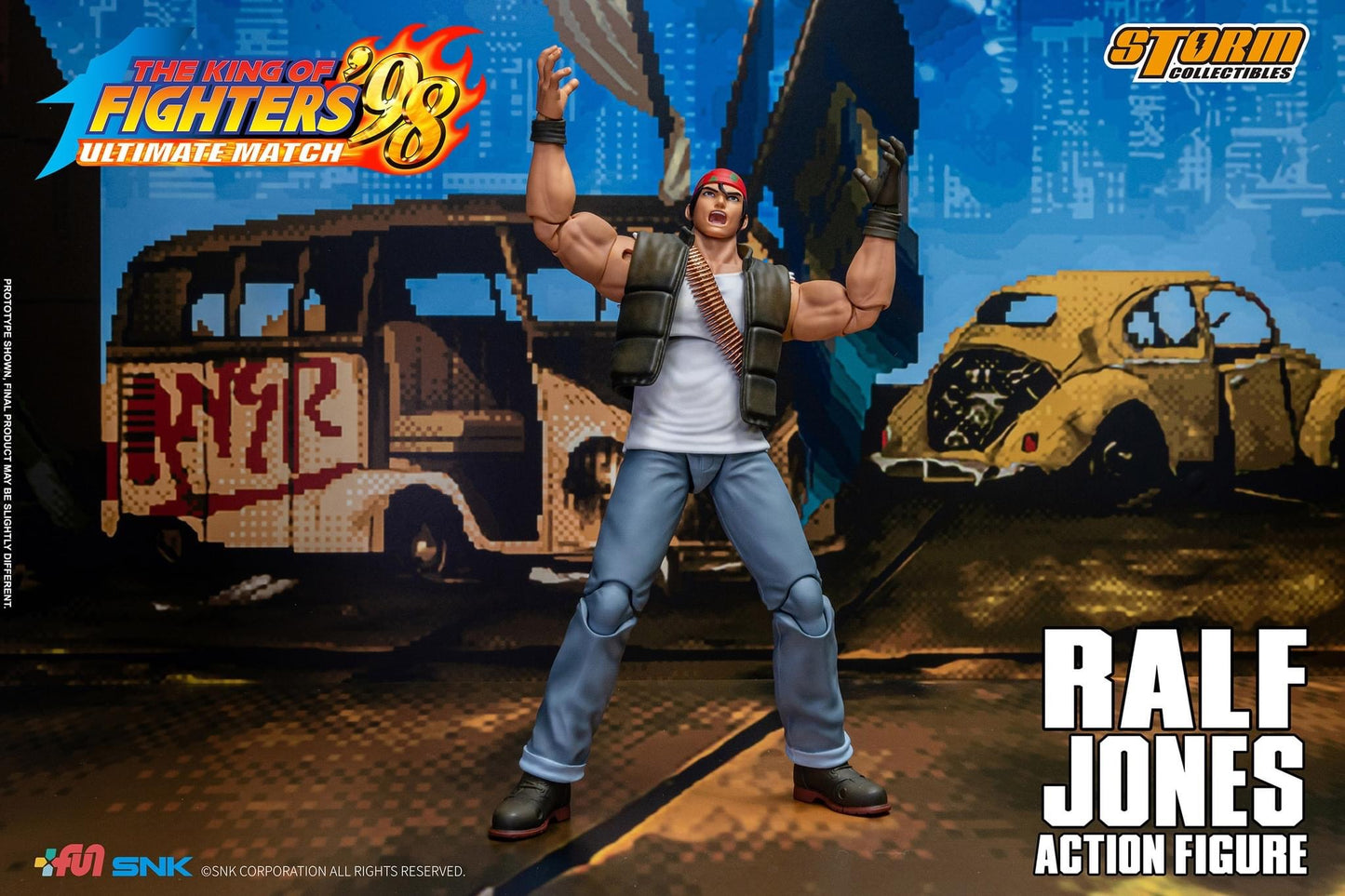 Preventa Figura Ralf Jones - The King of Fighters '98 Unlimited Match marca Storm Collectibles SKKF14 escala pequeña 1/12