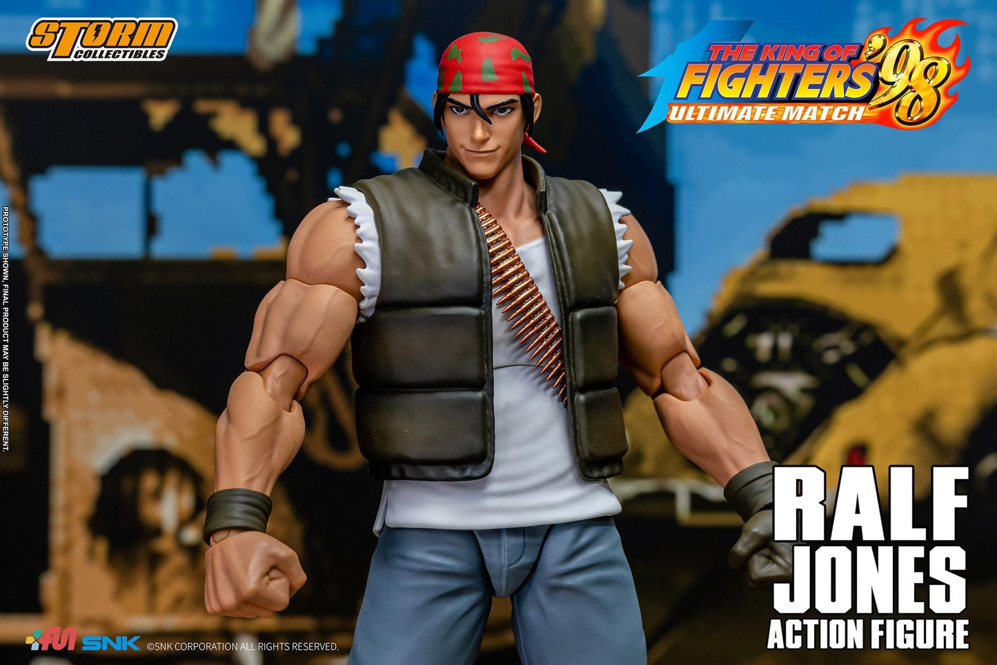 Preventa Figura Ralf Jones - The King of Fighters '98 Unlimited Match marca Storm Collectibles SKKF14 escala pequeña 1/12