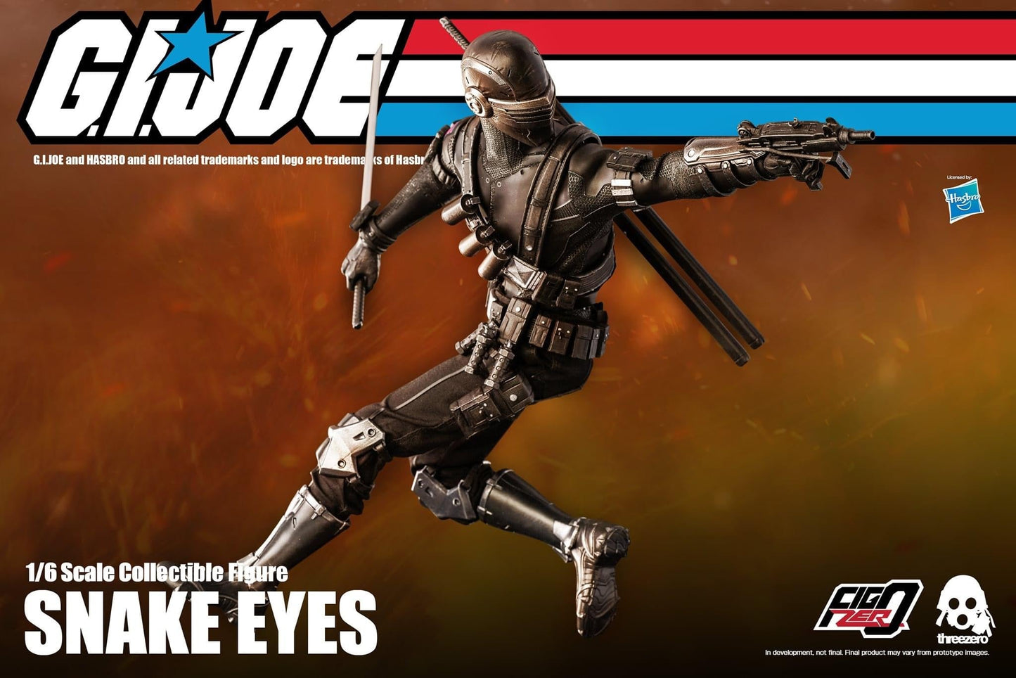 Pedido Figura Snake Eyes - G.I.Joe marca Threezero 3Z0215 escala 1/6 (BACK ORDER)