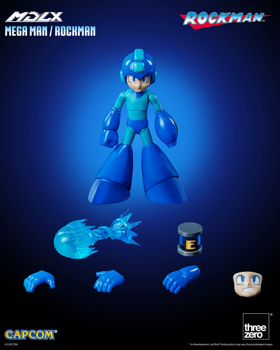 Preventa Figura MDLX Mega Man / Rockman marca Threezero 3Z0572 escala pequeña 1/12