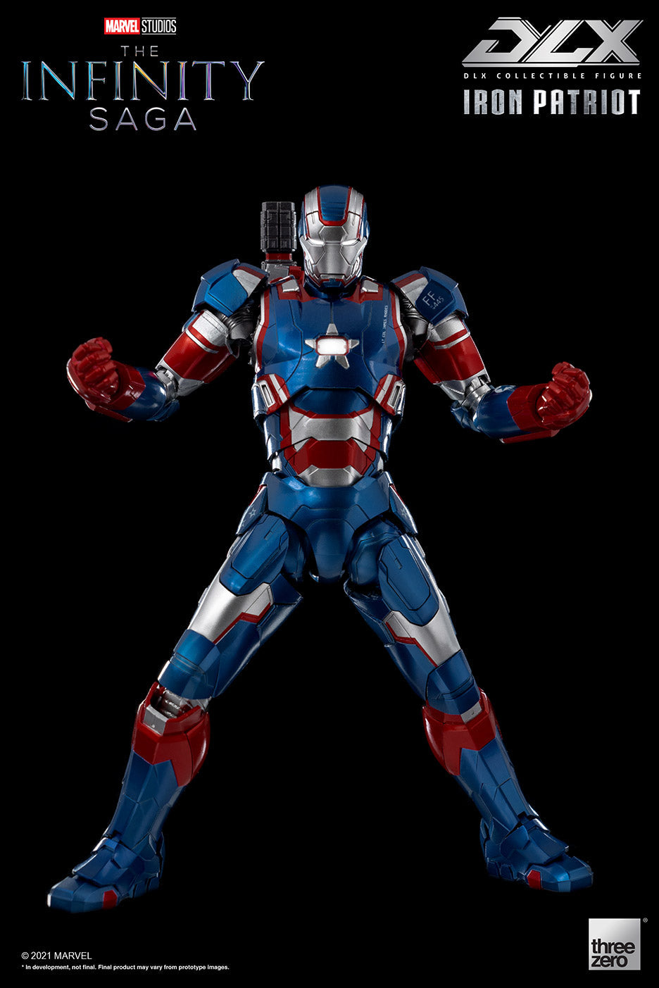 Pedido Figura DLX Iron Patriot - Avengers: Infinity Saga marca Threezero 3Z0257 escala pequeña 1/12