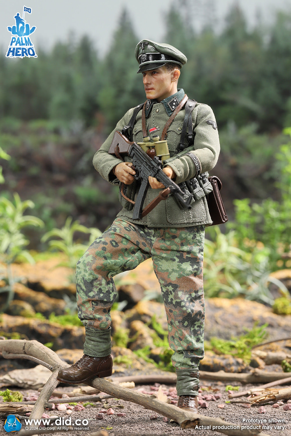 Pedido Figura Lieutenant Rainer - WWII German 12th Panzer Division Infantry - Palm Hero Series marca DID XD80024 escala pequeña 1/12