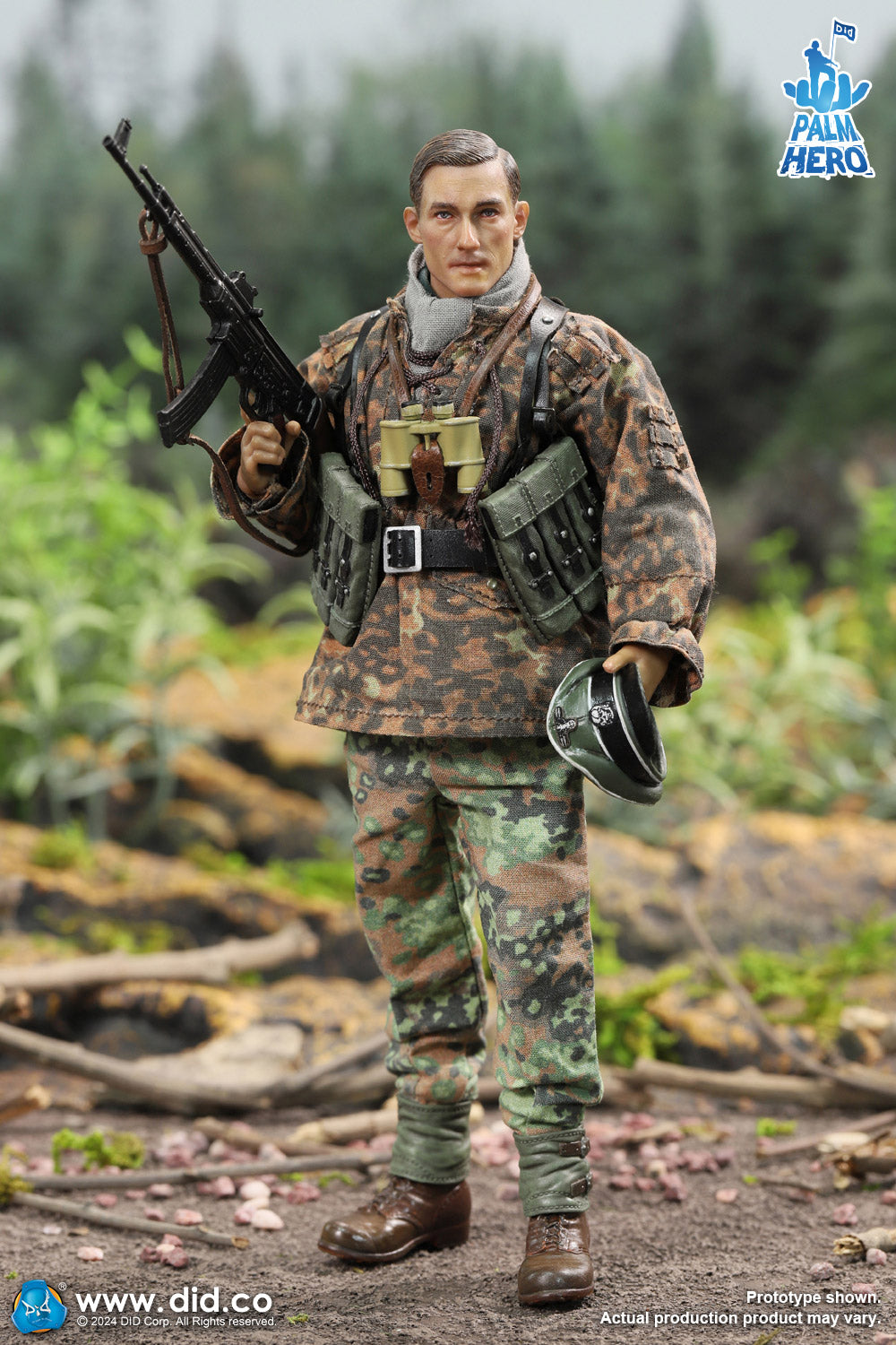 Pedido Figura Lieutenant Rainer - WWII German 12th Panzer Division Infantry - Palm Hero Series marca DID XD80024 escala pequeña 1/12