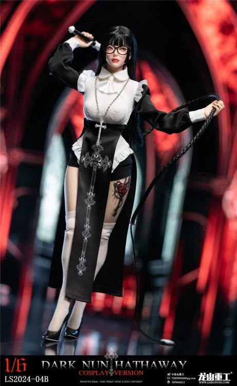 Preventa Figura Dark Nun Hathaway (black hair version) marca LongShan LS2024-04B escala 1/6