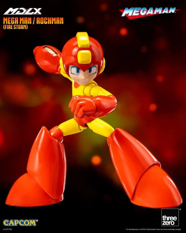 Preventa Figura MDLX Mega Man / Rockman (Fire Storm version) (Exclusive) marca Threezero 3Z0574 escala pequeña 1/12