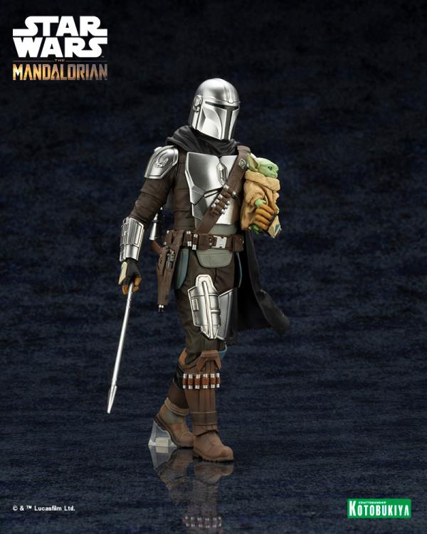 Pedido Estatua The Mandalorian & Grogu con Lanza Beskar - The Mandalorian - ArtFX+ marca Kotobukiya escala 1/10