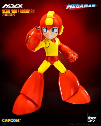 Preventa Figura MDLX Mega Man / Rockman (Fire Storm version) (Exclusive) marca Threezero 3Z0574 escala pequeña 1/12