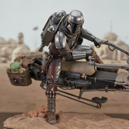 Pedido Estatua Din Djarin con Speeder Bike (Edición limitada) (Resina) - The Mandalorian - Premier Collection marca Diamond Select Toys escala 1/7