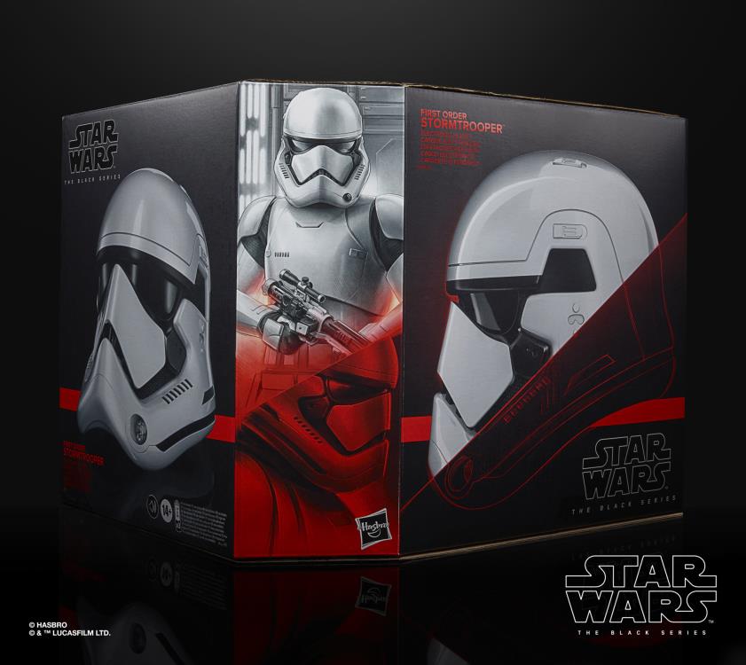 Pedido Casco Electrónico First Order Stormtrooper (con cambiador de voz) - Star Wars: The Black Series marca Hasbro escala real 1/1