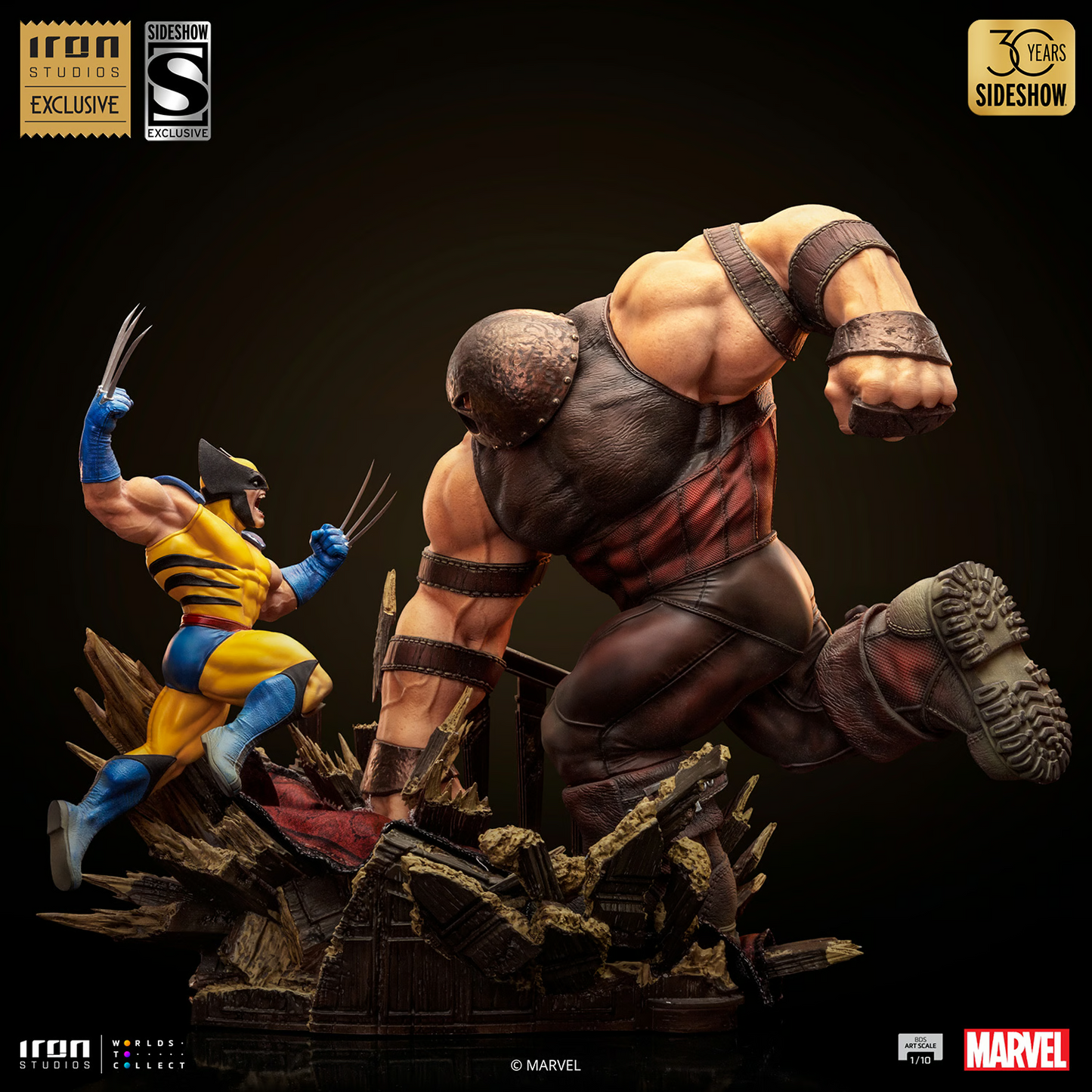 Preventa Estatua Wolverine vs Juggernaut (EXCLUSIVE) (Limited Edition) - X-Men marca Iron Studios escala de arte 1/10