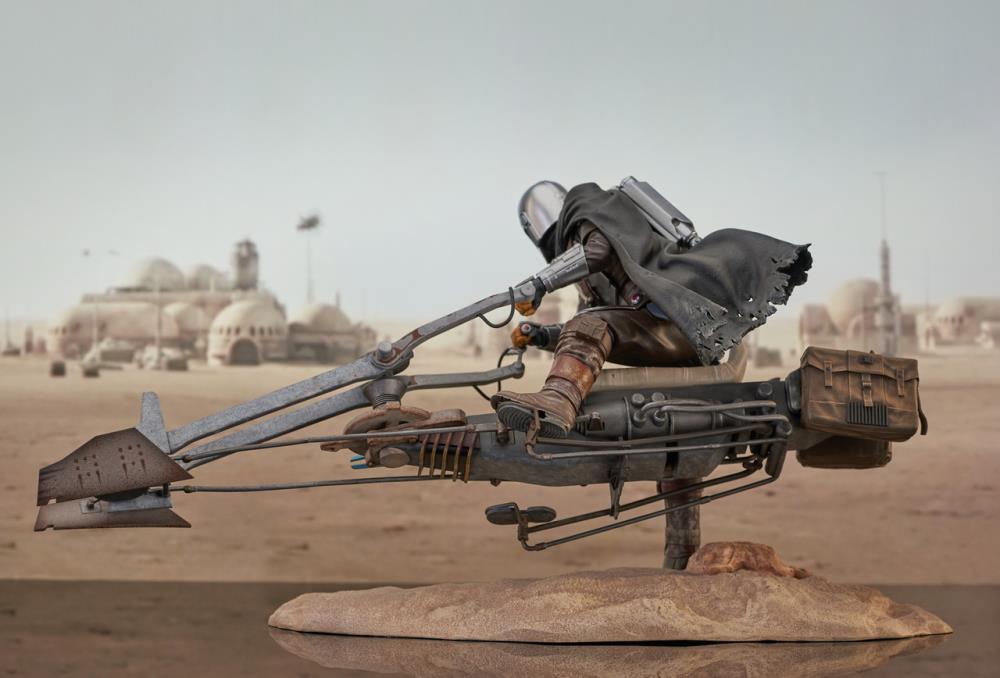 Pedido Estatua Din Djarin con Speeder Bike (Edición limitada) (Resina) - The Mandalorian - Premier Collection marca Diamond Select Toys escala 1/7