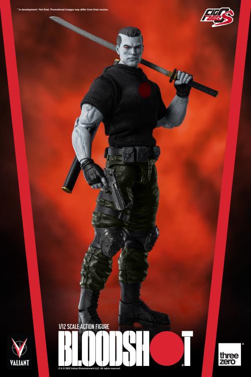 Pedido Figura Bloodshot - Valiant Comics - FigZero S marca Threezero 3Z0181 escala pequeña 1/12