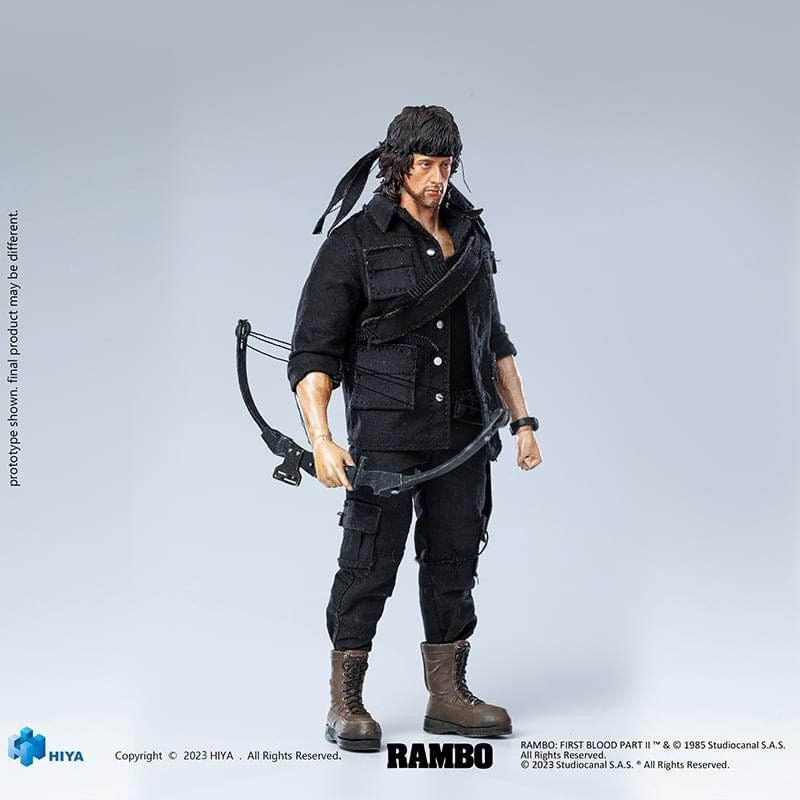 Pedido Figura John Rambo - Rambo: First Blood Part II Exquisite Super Series marca HIYA ESR0099 escala pequeña 1/12