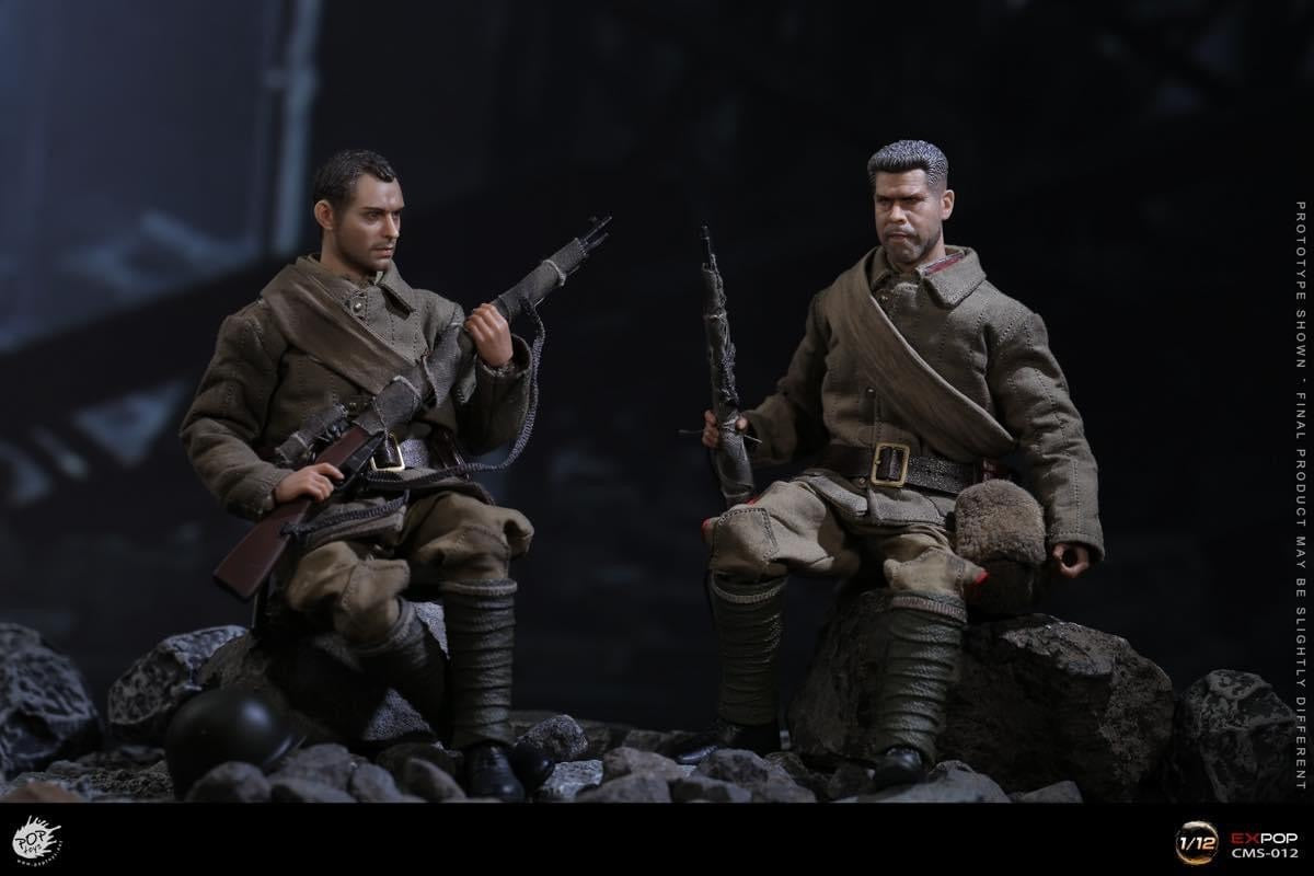 Pedido Figuras Soviet Snipers (set doble) marca Poptoys CMS012 escala pequeña 1/12