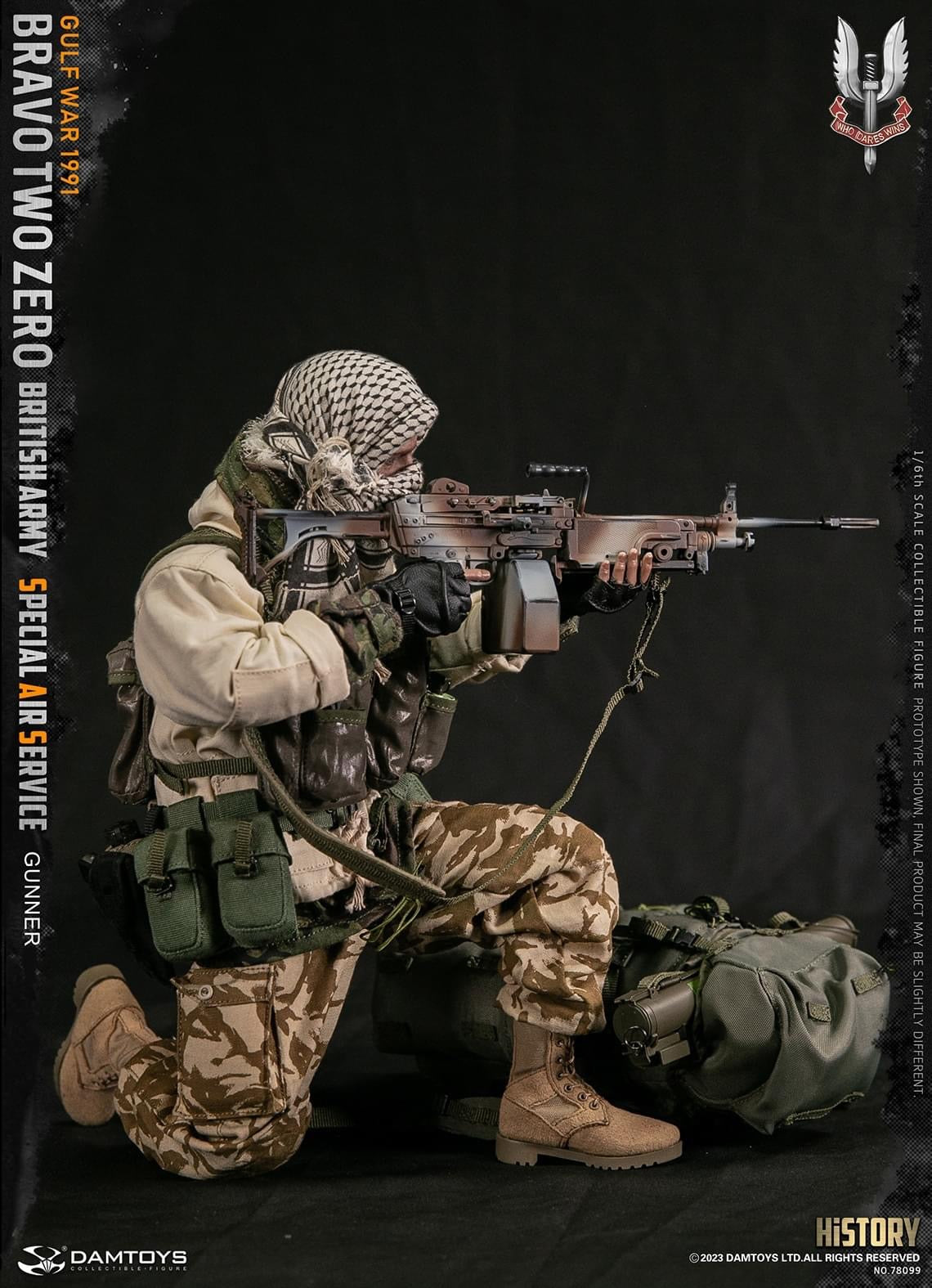 Preventa Figura Bravo Two Zero - British Army SAS Gunner marca Damtoys 78099 escala 1/6