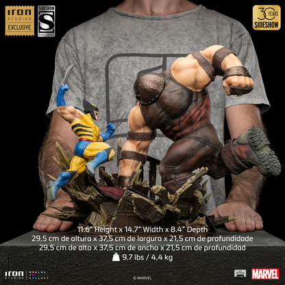 Preventa Estatua Wolverine vs Juggernaut (EXCLUSIVE) (Limited Edition) - X-Men marca Iron Studios escala de arte 1/10