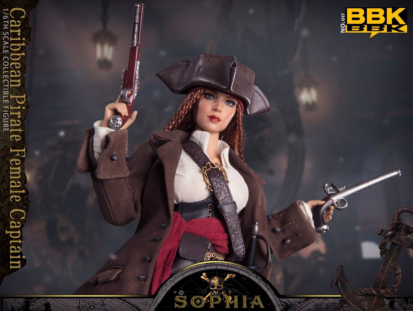 Pedido Figura Caribbean Pirate Female Captain Sophia marca BBK BBK017 escala 1/6