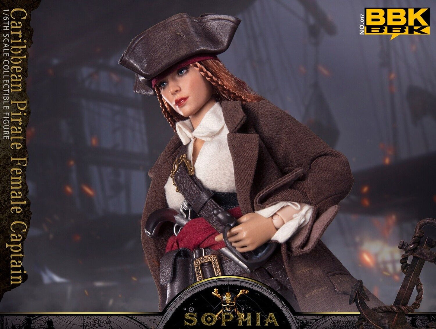 Pedido Figura Caribbean Pirate Female Captain Sophia marca BBK BBK017 escala 1/6