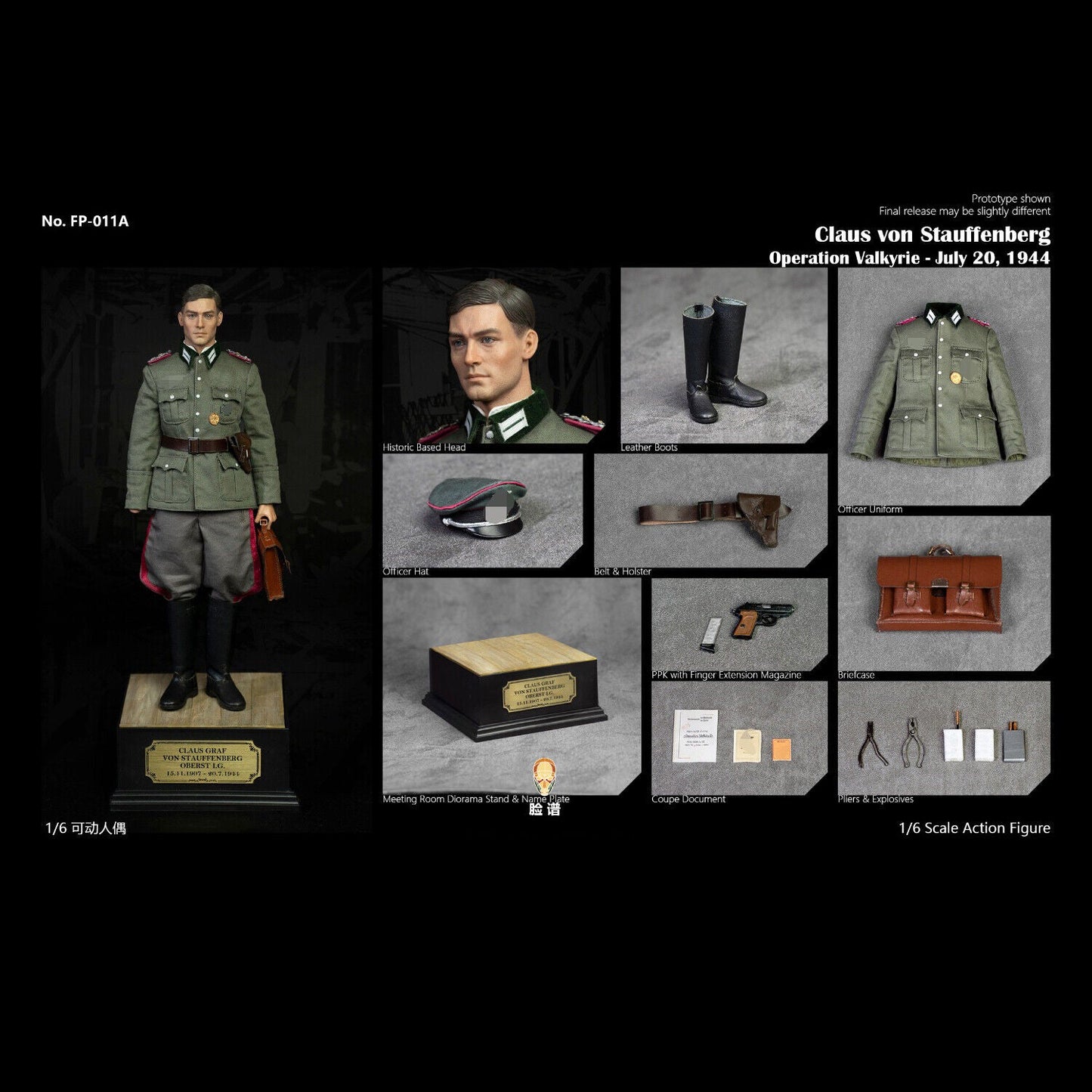 Pedido Figura Claus Von Stauffenberg - Operation Valkyrie (Standard Edition) marca Facepool FP011A escala 1/6