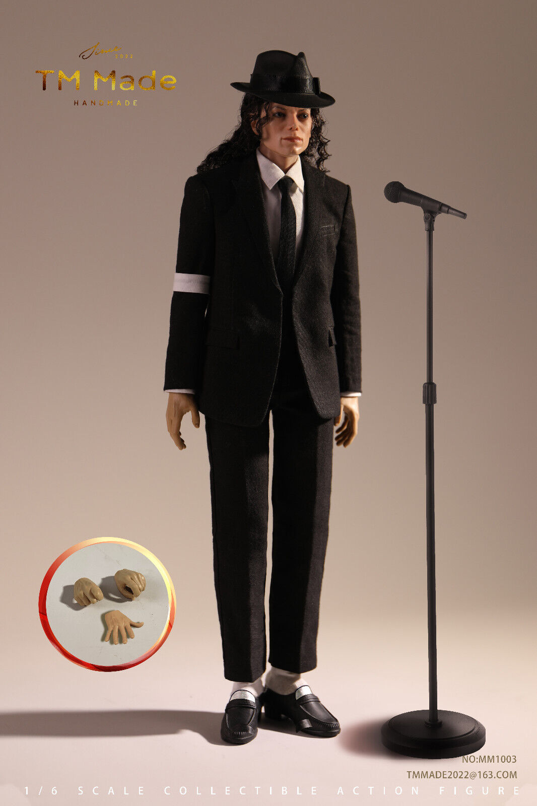 Pedido Figura MJ Black Suit marca TM Made MM1003 escala 1/6